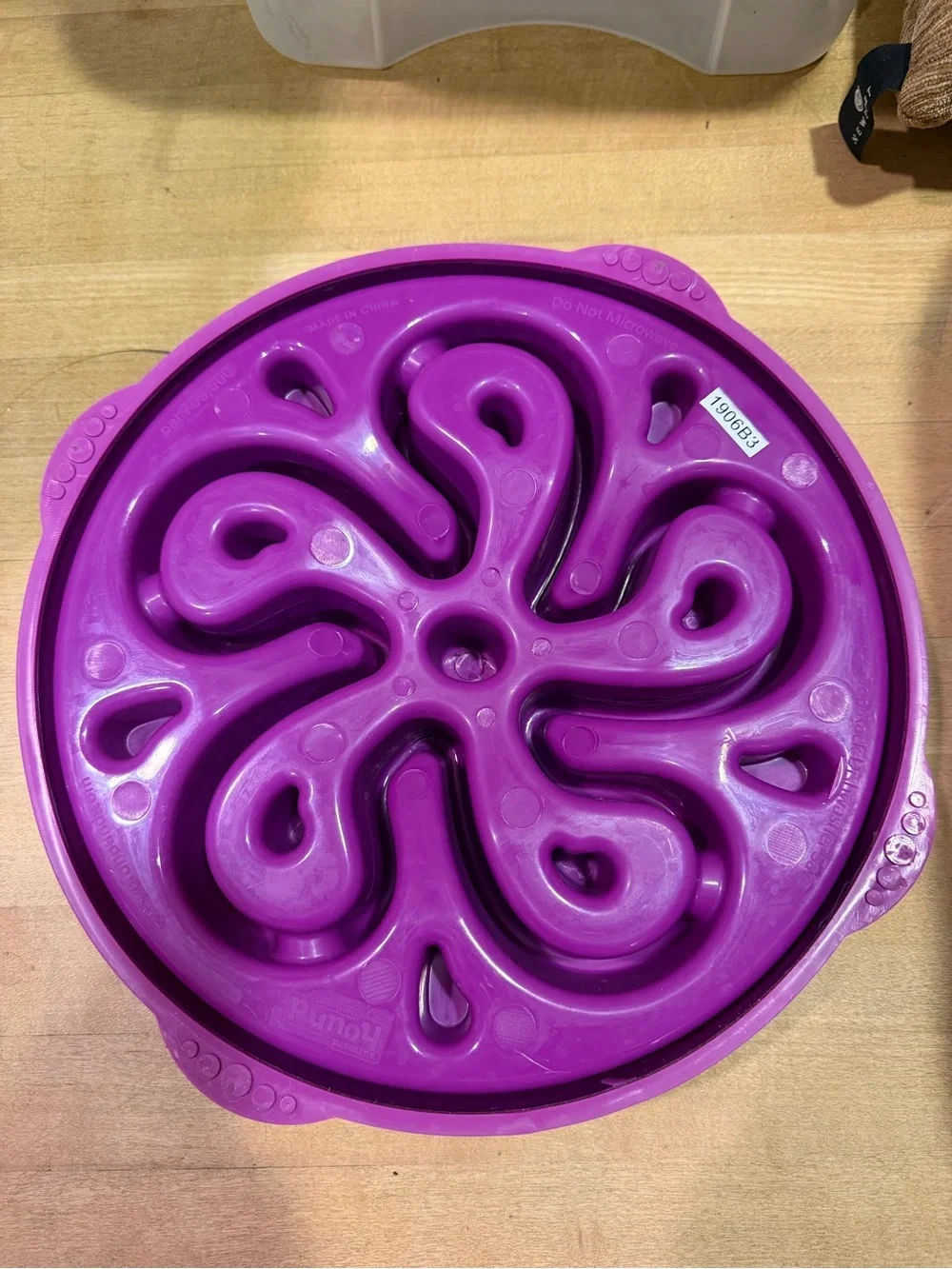 Purple Slow Feeder Dog Food Bowl